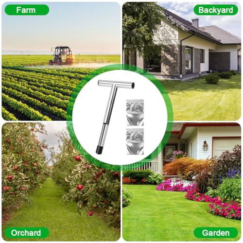 HASTHIP® 12'' Soil Sampler T-Handle Soil Sampler,Sample Slot Design,Stainless Steel Corer for Testing Moisture Nutrients pH and Composition HASTHIP® 12'' Soil Sampler T-Handle Soil Sampler,Sample Slot Design,Stainless Steel Corer for Testing Moisture Nutrients pH and Composition